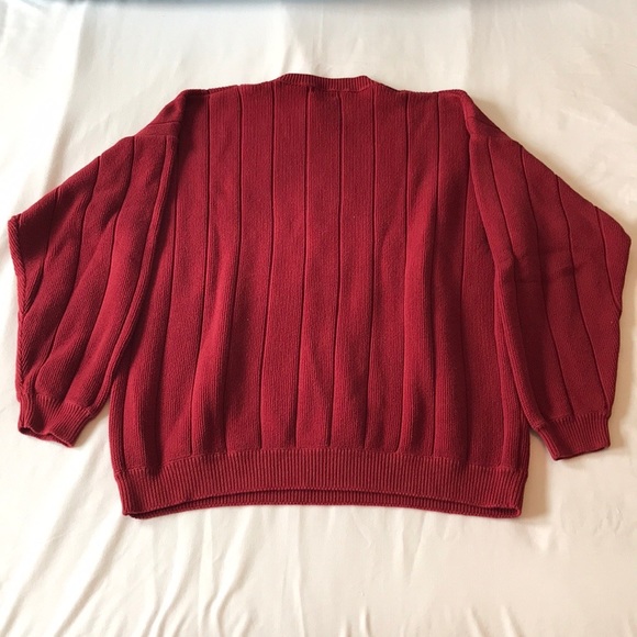 IZOD Men's Red Crewneck Ribbed Sweater, XL - Picture 4 of 6
